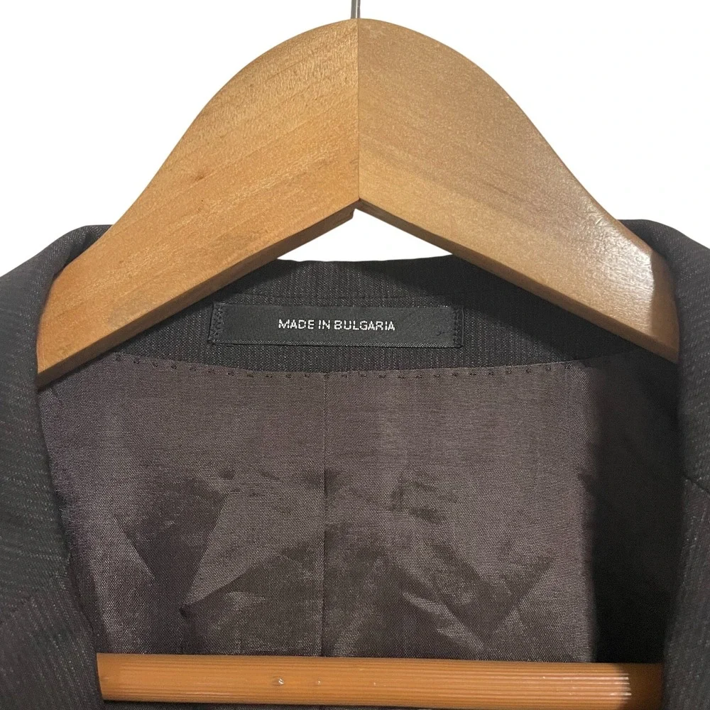 Hugo Boss Suit Jacket Mens 44R Brown Pinstripe Pasolini Movie‎ Blazer 2-Button